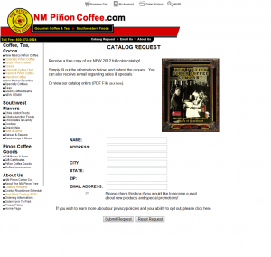 NM Pinon Coffee Email List