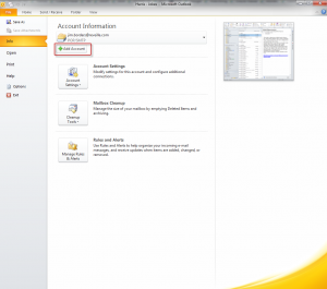 Outlook 2010 Add Account