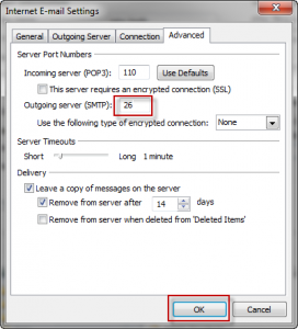 Outlook 2010 Advanced Settings