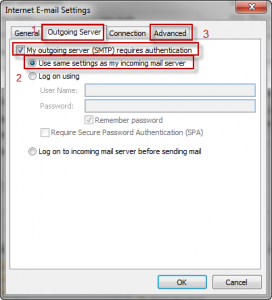 Outlook 2010 Outgoing Server